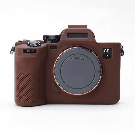 Soft Silicone Protective Case for Sony A7 IV (Coffee) - Protective Case by buy2fix | Online Shopping UK | buy2fix