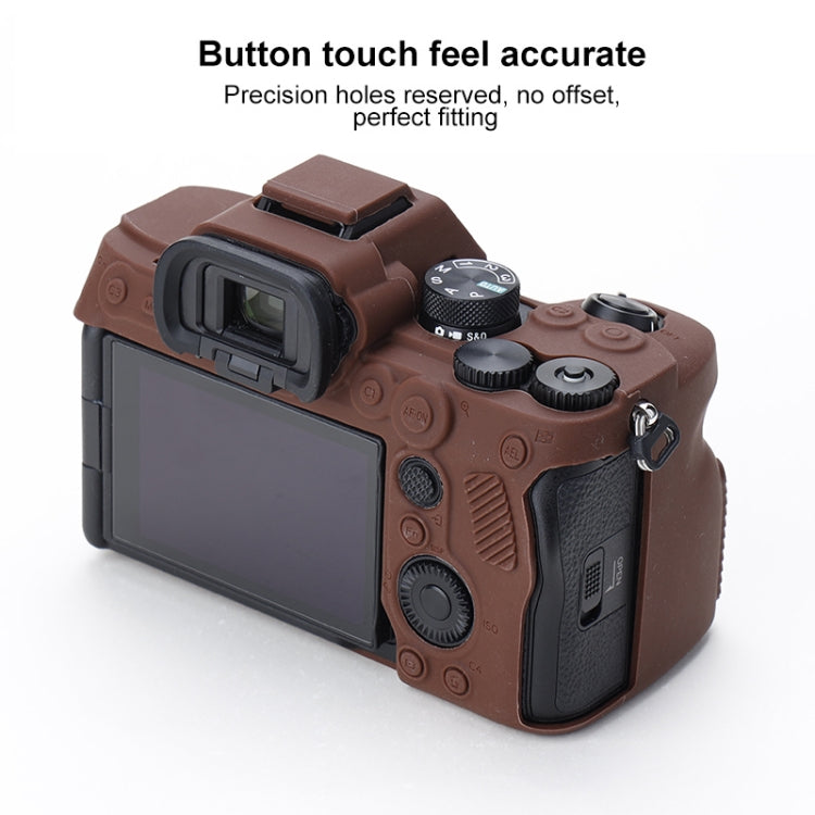 Soft Silicone Protective Case for Sony A7 IV (Coffee) - Protective Case by buy2fix | Online Shopping UK | buy2fix