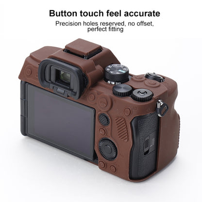 Soft Silicone Protective Case for Sony A7 IV (Coffee) - Protective Case by buy2fix | Online Shopping UK | buy2fix