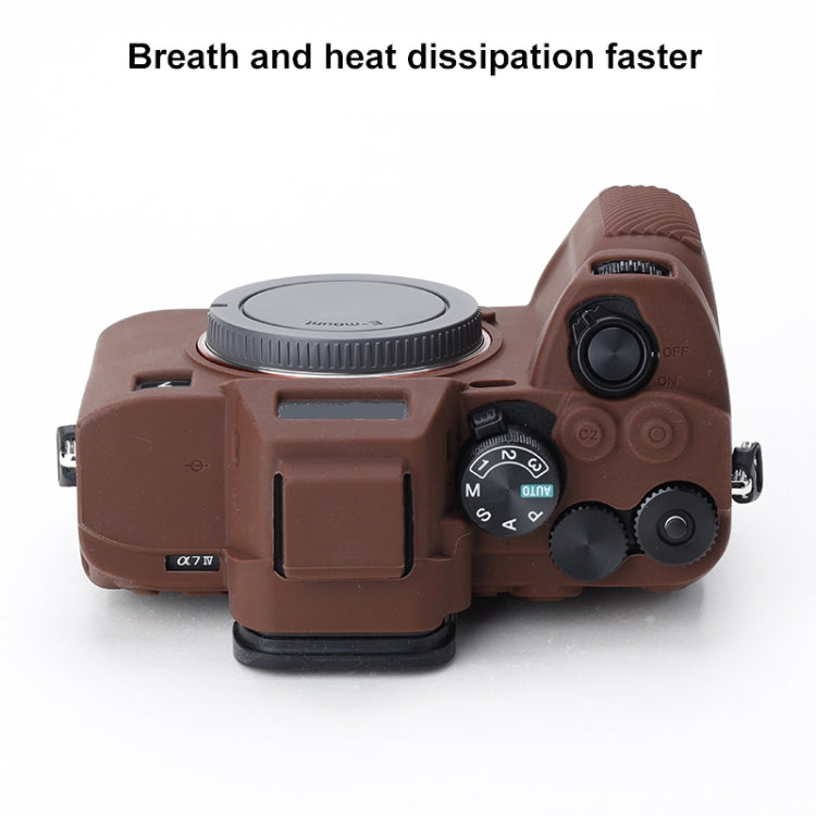 Soft Silicone Protective Case for Sony A7 IV (Coffee) - Protective Case by buy2fix | Online Shopping UK | buy2fix