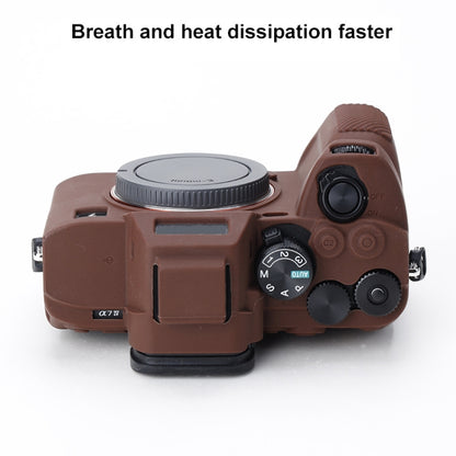 Soft Silicone Protective Case for Sony A7 IV (Coffee) - Protective Case by buy2fix | Online Shopping UK | buy2fix