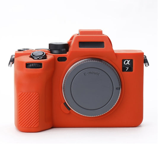 Soft Silicone Protective Case for Sony A7 IV (Orange) - Protective Case by buy2fix | Online Shopping UK | buy2fix