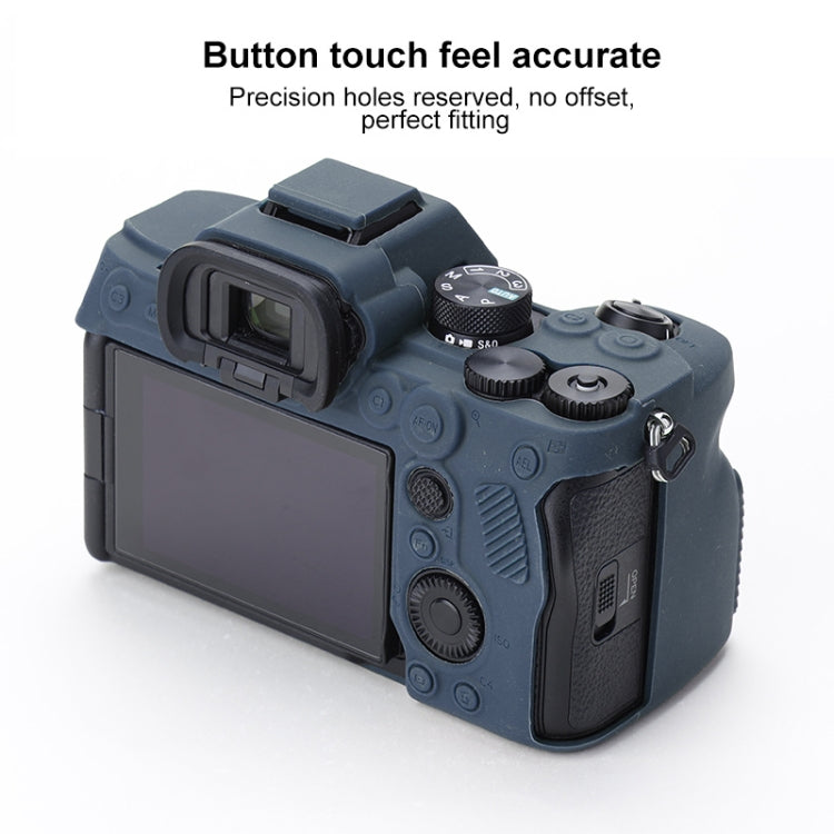 Soft Silicone Protective Case for Sony A7 IV (Blue) - Protective Case by buy2fix | Online Shopping UK | buy2fix