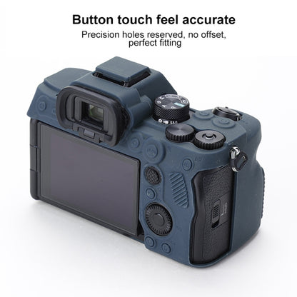 Soft Silicone Protective Case for Sony A7 IV (Blue) - Protective Case by buy2fix | Online Shopping UK | buy2fix
