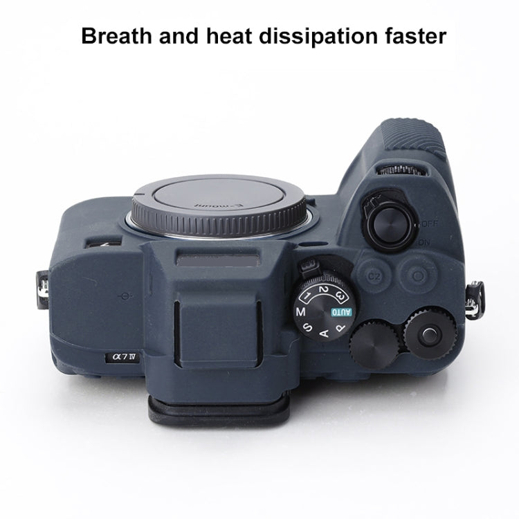 Soft Silicone Protective Case for Sony A7 IV (Blue) - Protective Case by buy2fix | Online Shopping UK | buy2fix