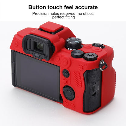 Soft Silicone Protective Case for Sony A7 IV (Red) - Protective Case by buy2fix | Online Shopping UK | buy2fix