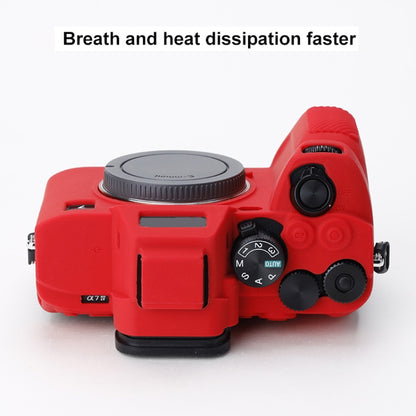 Soft Silicone Protective Case for Sony A7 IV (Red) - Protective Case by buy2fix | Online Shopping UK | buy2fix