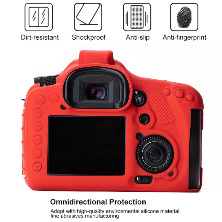 Soft Silicone Protective Case for Canon EOS 7D (Red) by buy2fix