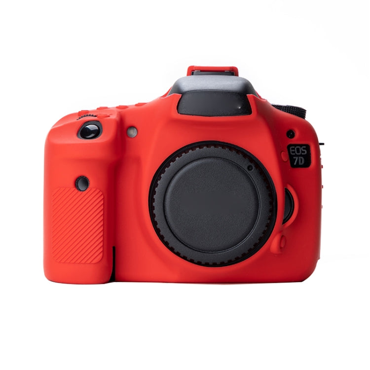 Soft Silicone Protective Case for Canon EOS 7D (Red) by buy2fix
