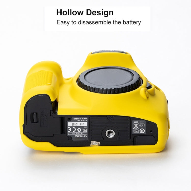 Soft Silicone Protective Case for Canon EOS 7D (Yellow) by buy2fix