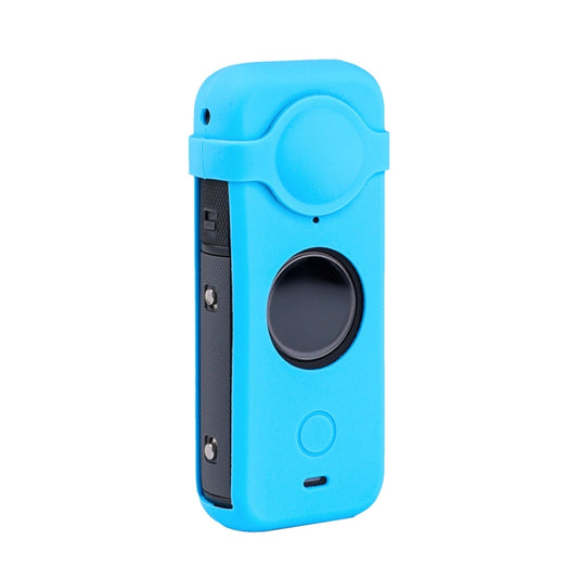 Full Body Dust-proof Silicone Case with Lens Cover for Insta360 ONE X2(Blue) - Case & Bags by buy2fix | Online Shopping UK | buy2fix