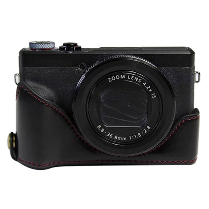 1/4 inch Thread PU Leather Camera Half Case Base for Canon G7 X Mark III / G7 X3 (Black) - Half Case by buy2fix | Online Shopping UK | buy2fix