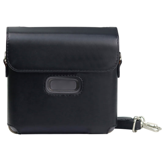 For FUJIFILM instax Link WIDE Full Body PU Leather Case Bag with Strap(Black)
