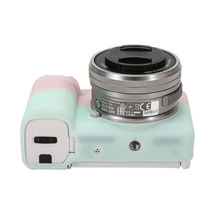 For Sony ZV-E10 Soft Silicone Protective Case (Pink Green) by buy2fix