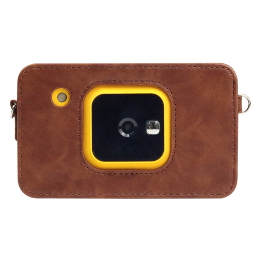 For Kodak Mini Shot2 C210 instax Full Body Camera PU Leather Case Bag with Strap(Brown) - Leather Bag by buy2fix | Online Shopping UK | buy2fix
