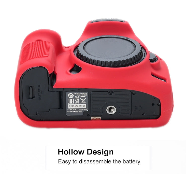 For Canon EOS 7D Mark II Soft Silicone Protective Case (Red) - Protective Case by buy2fix | Online Shopping UK | buy2fix