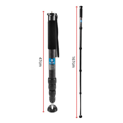 BEXIN P335C Camera Carbon Fiber Monopod Travel Live Selfie Bracket Holder - Monopods by BEXIN | Online Shopping UK | buy2fix