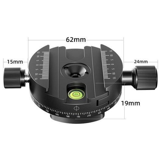 BEXIN QJ-08 Panoramic Rotary Quick Release Clamp Base Tripod Mount - Quick Release Plate by buy2fix | Online Shopping UK | buy2fix