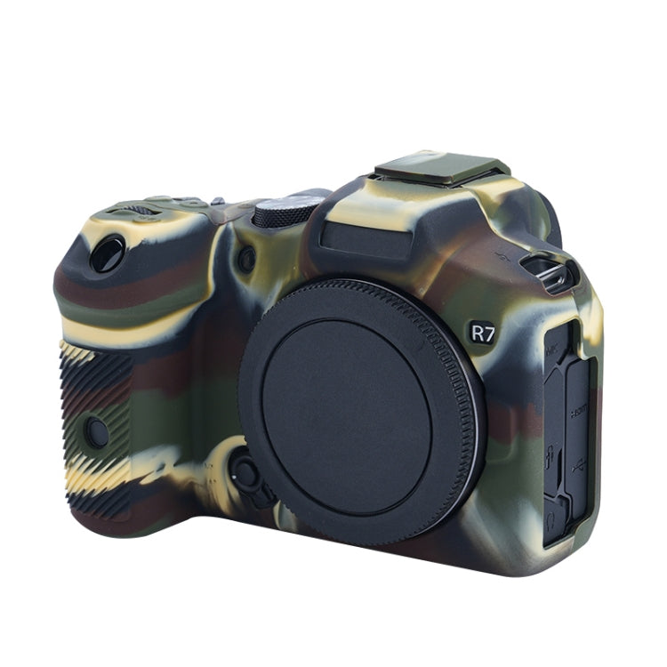 For Canon EOS R7 Soft Silicone Protective Case (Camouflage) by buy2fix