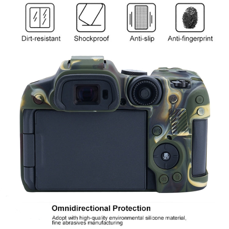 For Canon EOS R7 Soft Silicone Protective Case (Camouflage) by buy2fix