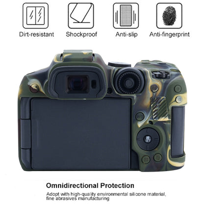 For Canon EOS R7 Soft Silicone Protective Case (Camouflage) by buy2fix