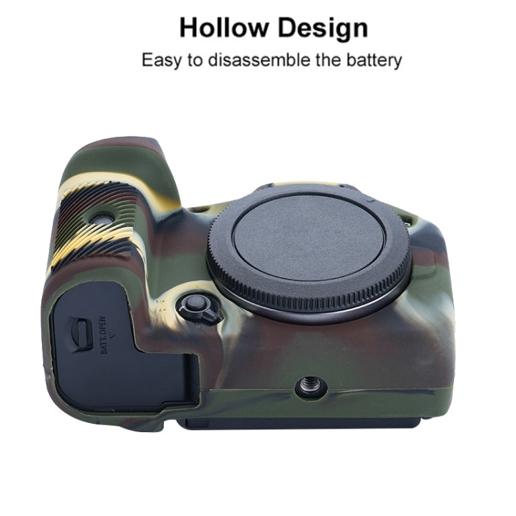 For Canon EOS R7 Soft Silicone Protective Case (Camouflage) by buy2fix