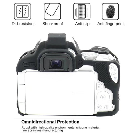 For Canon EOS 250D Soft Silicone Protective Case (Black) - Protective Case by buy2fix | Online Shopping UK | buy2fix