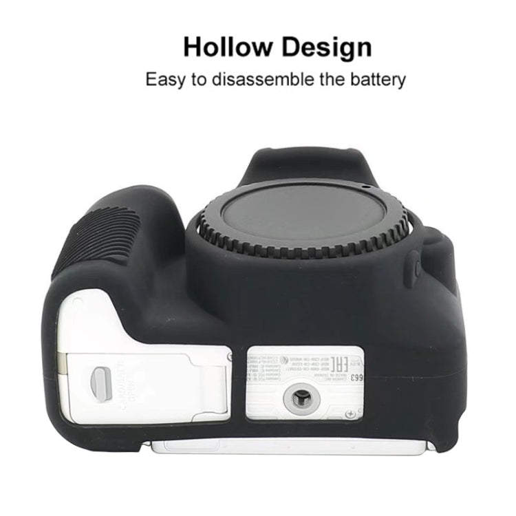 For Canon EOS 250D Soft Silicone Protective Case (White) by buy2fix