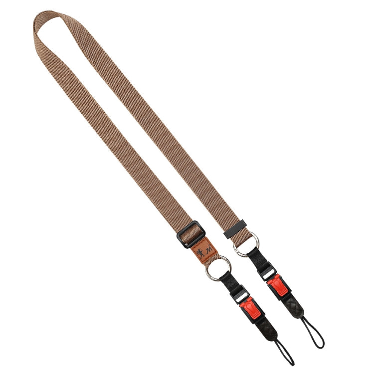 XJ03 Camera Shoulder Hanging Neck Strap(Khaki) by buy2fix
