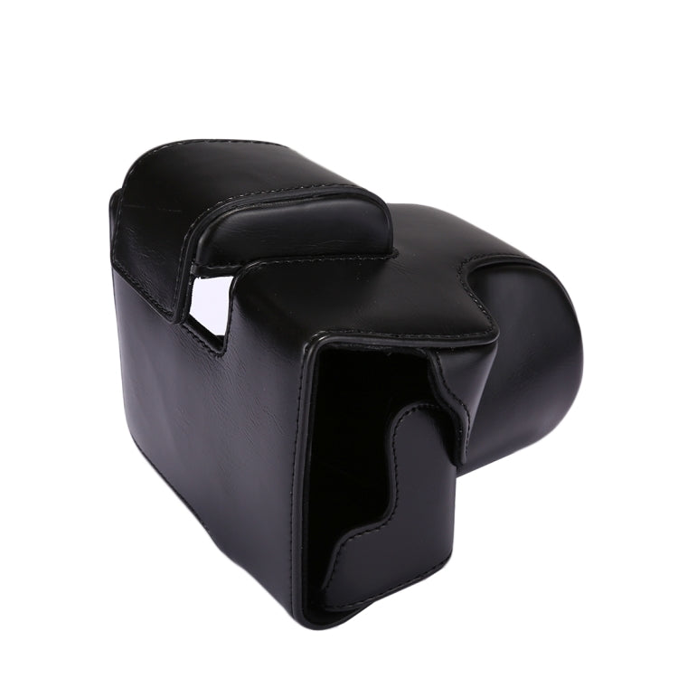 Full Body Camera PU Leather Case Bag with Strap for Canon EOS M5 (Black) by buy2fix