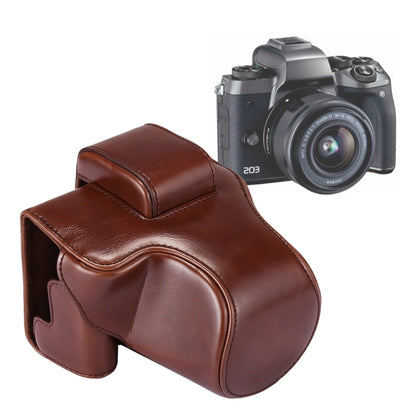 Full Body Camera PU Leather Case Bag with Strap for Canon EOS M5 (Coffee) by buy2fix