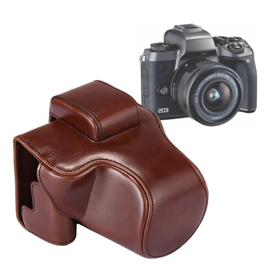 Full Body Camera PU Leather Case Bag with Strap for Canon EOS M5 (Coffee) by buy2fix