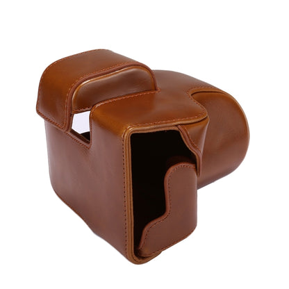 Full Body Camera PU Leather Case Bag with Strap for Canon EOS M5 (Brown) by buy2fix
