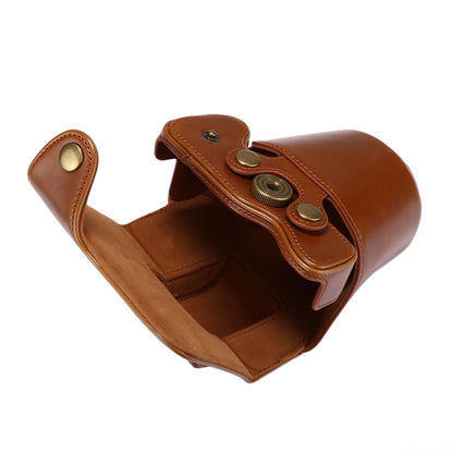 Full Body Camera PU Leather Case Bag with Strap for Canon EOS M5 (Brown) by buy2fix
