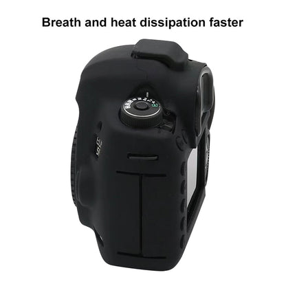 For Canon EOS 5DS Soft Silicone Protective Case (Black) by buy2fix