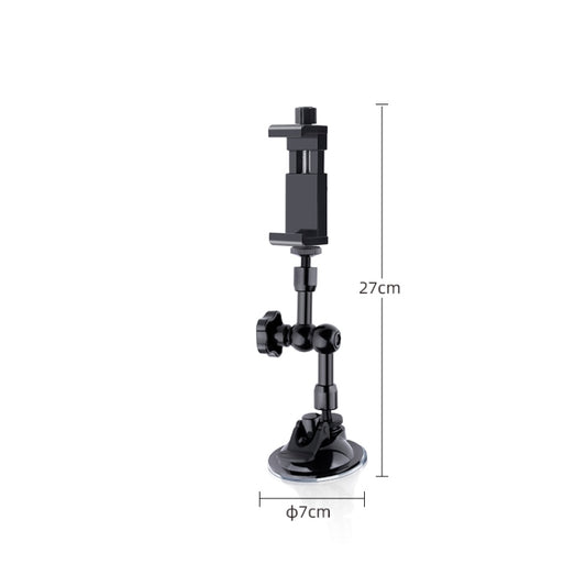 27cm Single Suction Cup Articulating Friction Magic Arm Phone Clamp Mount (Black) - Holder by buy2fix | Online Shopping UK | buy2fix