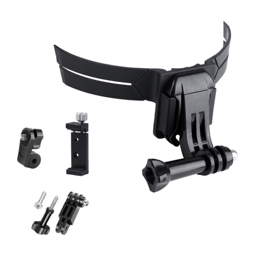 RUIGPRO Action Camera Phone Helmet Mount Kit with J-Hook Buckle & Metal Phone Clamp & Adapter(Black) by RUIGPRO