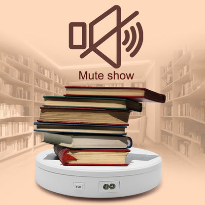 22cm Electric Rotating Turntable Display Stand Live Video Shooting Props Turntable Jewelry Shoes Display Platform, EU Plug (Black) by buy2fix