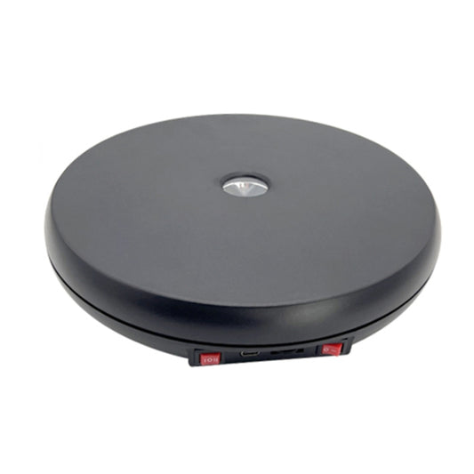 25cm LED Light Electric Rotating Display Stand Turntable (Black) -  by buy2fix | Online Shopping UK | buy2fix