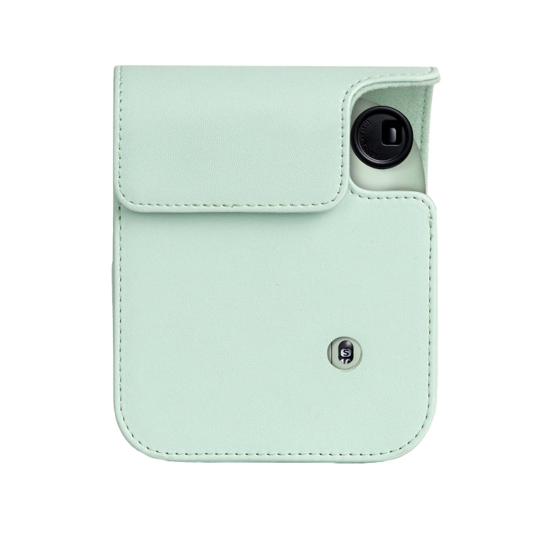 For FUJIFILM instax mini 12 Full Body Leather Case Camera Bag with Strap (Green) by buy2fix