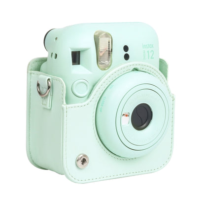 For FUJIFILM instax mini 12 Full Body Leather Case Camera Bag with Strap (Green) by buy2fix