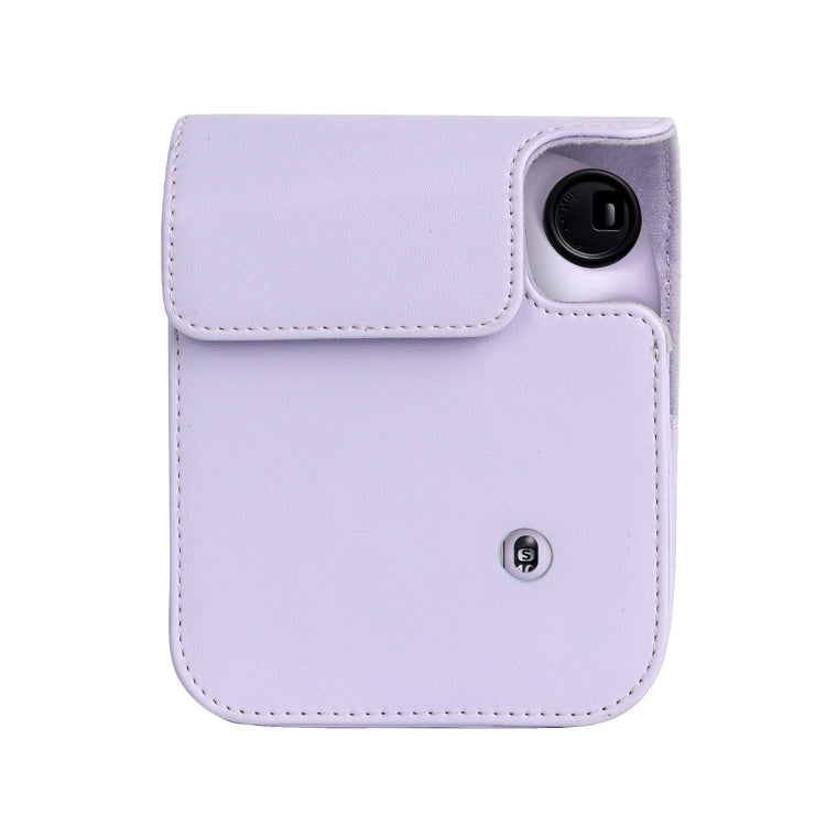 For FUJIFILM instax mini 12 Full Body Leather Case Camera Bag with Strap (Purple) by buy2fix