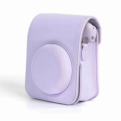 For FUJIFILM instax mini 12 Full Body Leather Case Camera Bag with Strap (Purple) by buy2fix