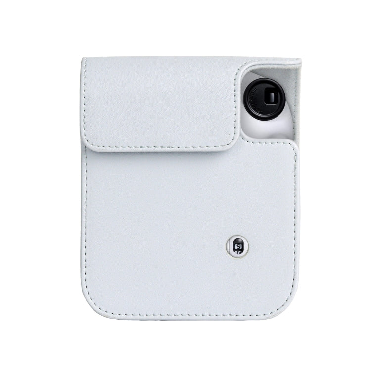 For FUJIFILM instax mini 12 Full Body Leather Case Camera Bag with Strap (White) by buy2fix