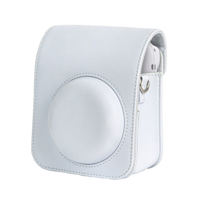 For FUJIFILM instax mini 12 Full Body Leather Case Camera Bag with Strap (White) by buy2fix