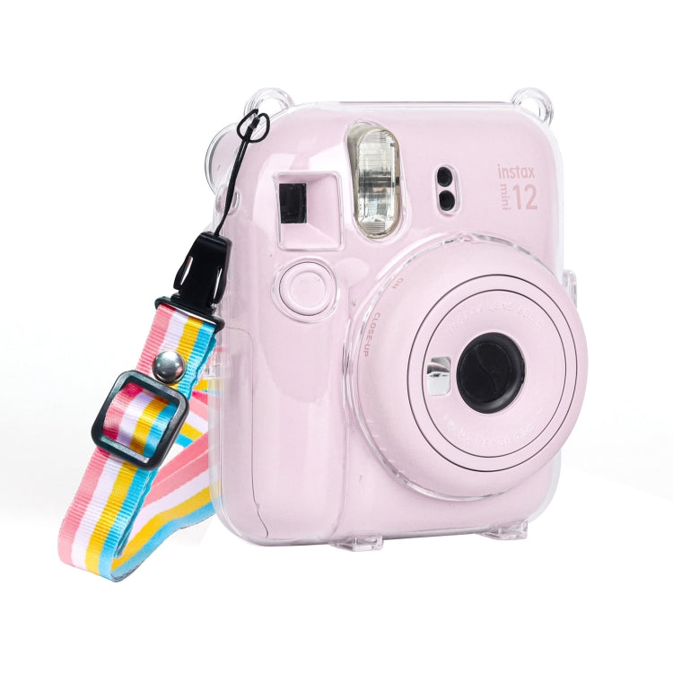For FUJIFILM Instax mini 12 Crystal Hard Case Camera Bag with Shoulder Strap (Transparent) by buy2fix