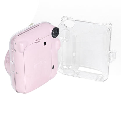 For FUJIFILM Instax mini 12 Crystal Hard Case Camera Bag with Shoulder Strap (Transparent) by buy2fix