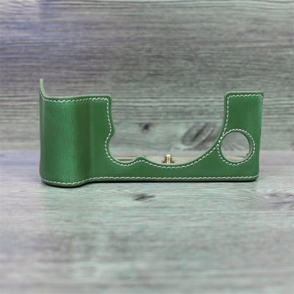 For FUJIFILM X-T5 1/4 inch Thread PU Leather Camera Half Case Base (Green) by buy2fix