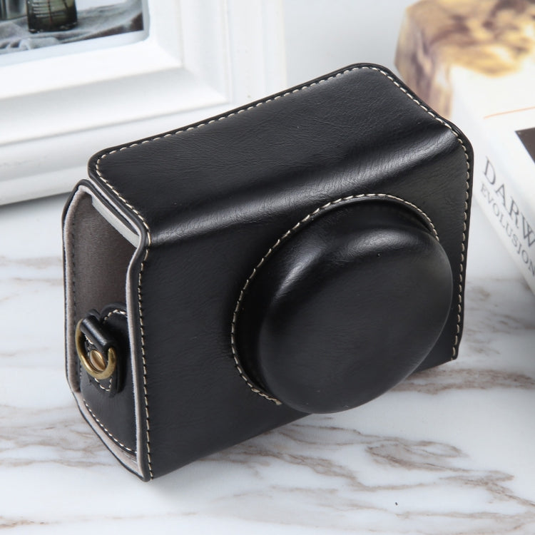 For Sony ZV-1F Vlog Camera Full Body Magnetic Leather Camera Case Bag with Strap (Black) by buy2fix