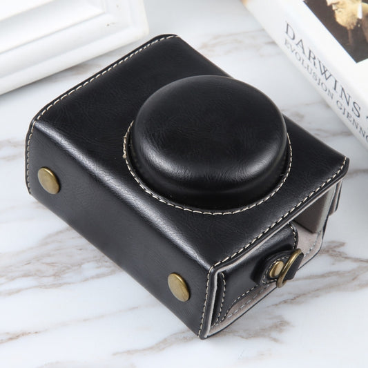 For Sony ZV-1F Vlog Camera Full Body Magnetic Leather Camera Case Bag with Strap (Black) by buy2fix